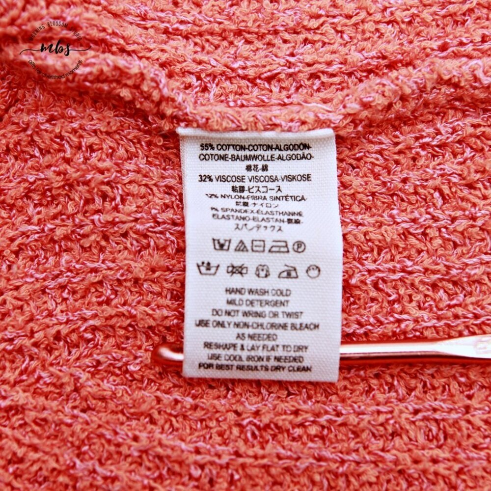 Free People Emmy Mock Neck Oversize Long Sleeve Knit Sweater Orange Women M‎ - Picture 9 of 12